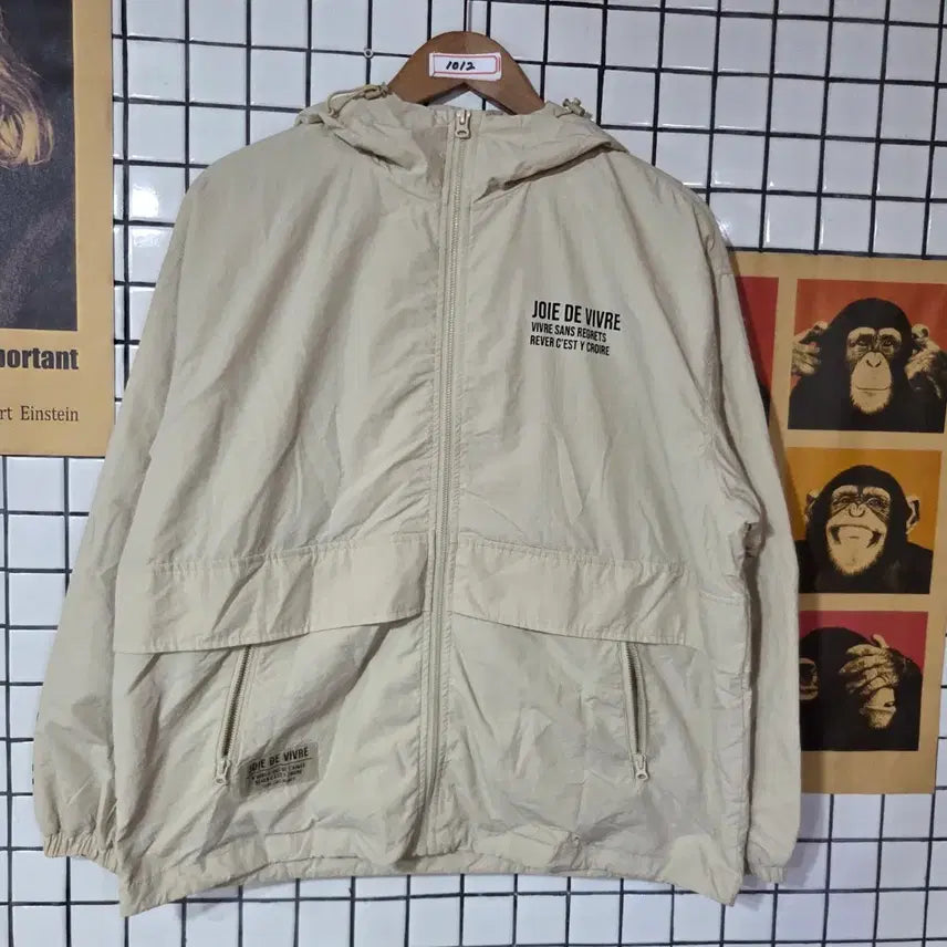 [BUNJANG] Frank Stone Windbreaker Jacket Beige / 프랭크스톤 바람막이 자켓 베이지1012