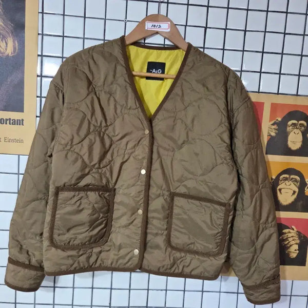[BUNJANG] A.G Quilting Jacket Brown / AtG 퀼팅 자켓 브라운1012