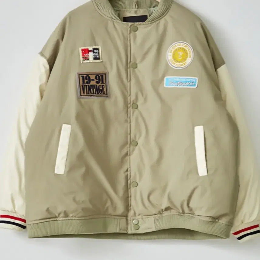 [BUNJANG] FOCUS Varsity Jacket Vintage Patch Applique Baseball Jumper / (택새상품)FOCUS 바시티 자켓 빈티지 패치 와펜 야구점퍼