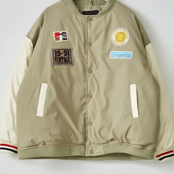 [BUNJANG] FOCUS Varsity Jacket Vintage Patch Applique Baseball Jumper / (택새상품)FOCUS 바시티 자켓 빈티지 패치 와펜 야구점퍼