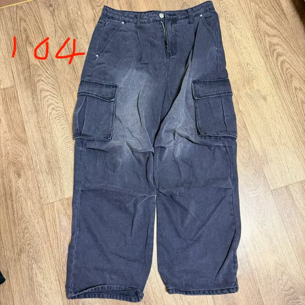 [BUNJANG] Black Cargo Denim Pants / 카고 데님 팬츠 블랙