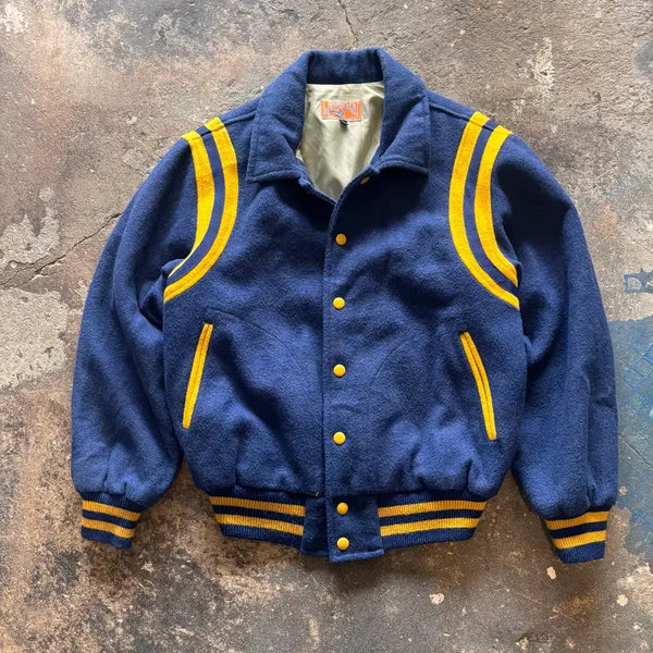 [BUNJANG] Old Wrangler "Rapid Train" Wool Stadium Jacket / 올드 랭글러 라피드 트레인 울 스타디움 자켓
