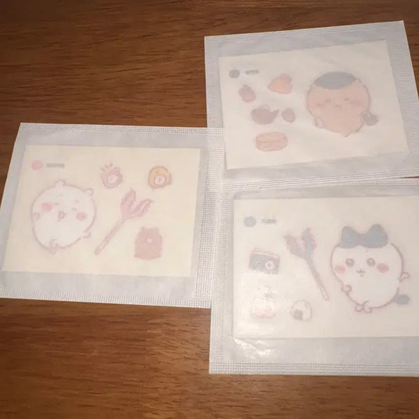 [BUNJANG] Chiikawa Big Stickers Set / 치이카와 빅띠부씰 올리브영 치이카와 하치와레 쿠리만쥬