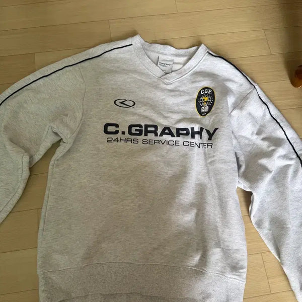 [BUNJANG] Code Graphy Light Gray Sweatshirt S Size / 코드그라피 맨투맨 라이트 그레이 s사이즈