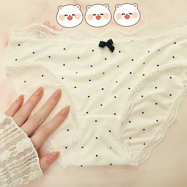 [BUNJANG] White Dot Women's Panties / (중고) 화이트 도트 여성팬티 속옷