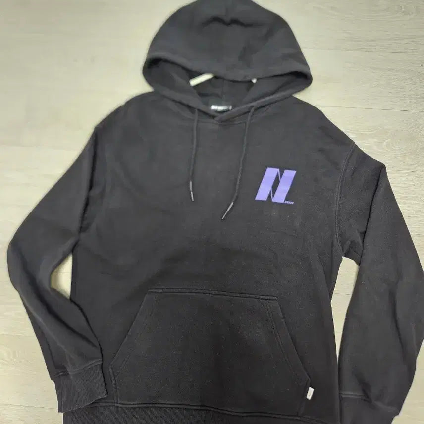 [BUNJANG] NERDY Black Logo Hoodie / NERDY 후드티