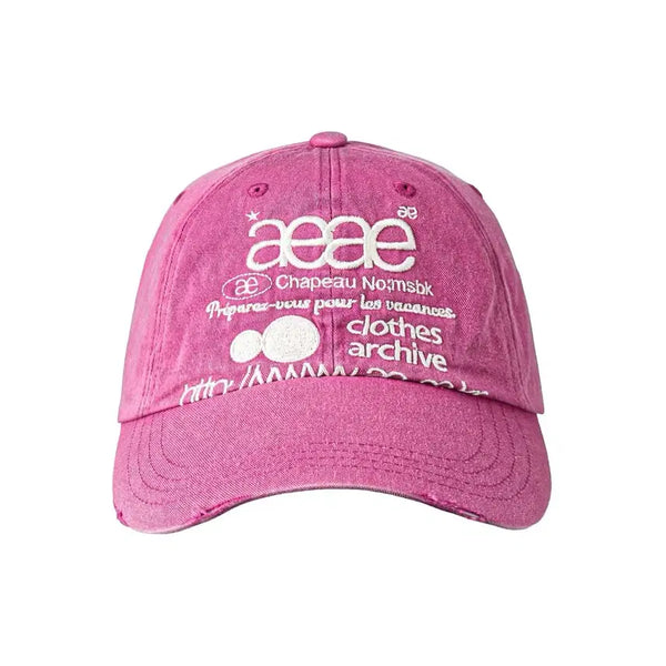 [BUNJANG] AEAE Web Logo Damaged Cap Pink / AEAE WEB LOGO DAMAGED CAP PINK 캡 모자 볼캡
