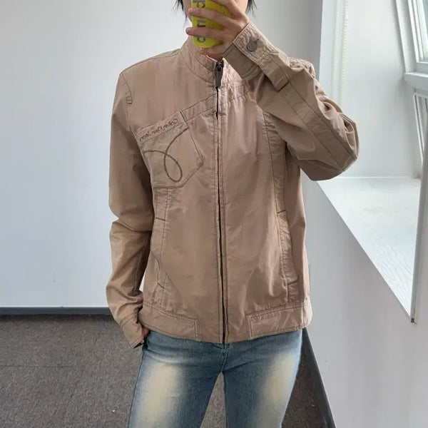 [BUNJANG] Calvin Klein Beige Cotton Jacket / Calvin Klein 캘빈클라인 베이지 코튼 자켓