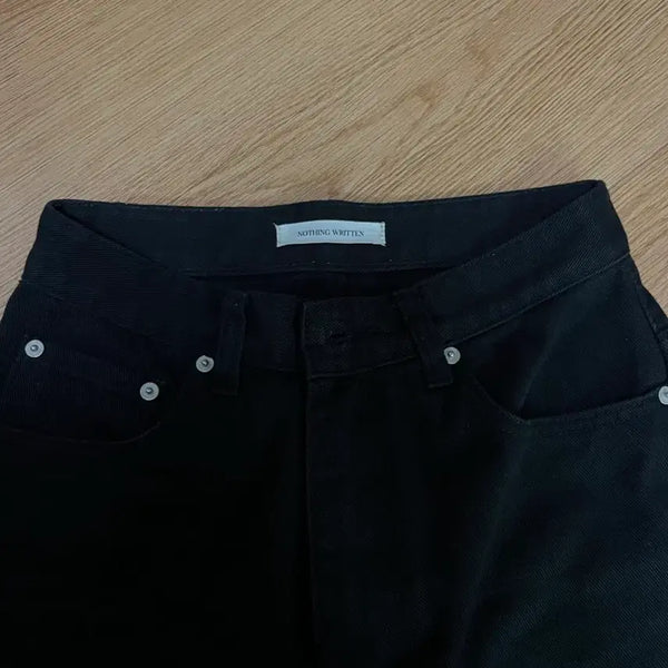 [BUNJANG] Nothing Written Cotton Pants (Black) / 낫띵리튼(Nothing Written) 코튼 팬츠(블랙)