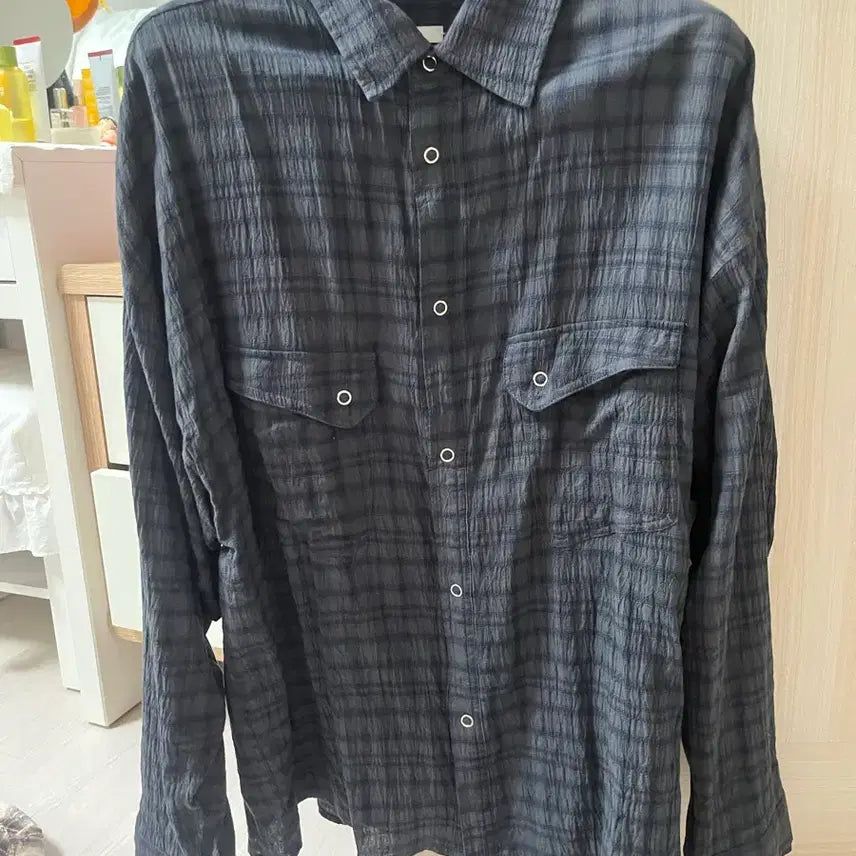 [BUNJANG] Etce Layered Cuffs Shirt (M) / etce 레이어드 커프스 셔츠 m사이즈