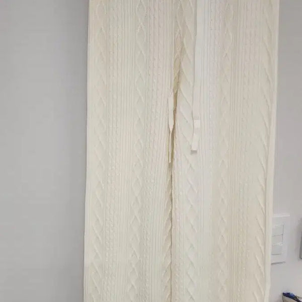 [BUNJANG] Cable Knit Wide Pants - Ivory / 케이블 니트 와이드 팬츠 아이보리