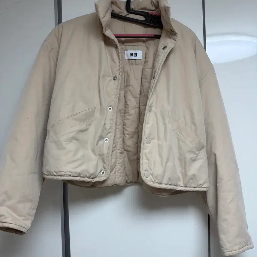 [BUNJANG] Uniqlo Lightweight Padded Quilted Jacket Beige / 유니클로 경량 패딩 베이지