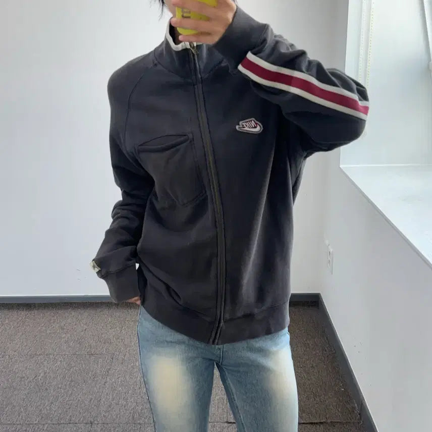 [BUNJANG] Nike Navy Back Point Zip-Up / Nike 나이키 네이비 백 포인트 집업