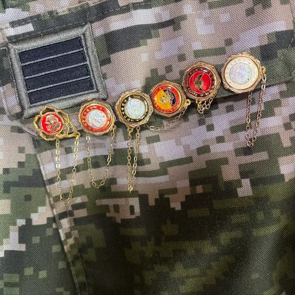 [BUNJANG] ROK Marine Corps Round Badge Set / 해병대 알뱃지 세트