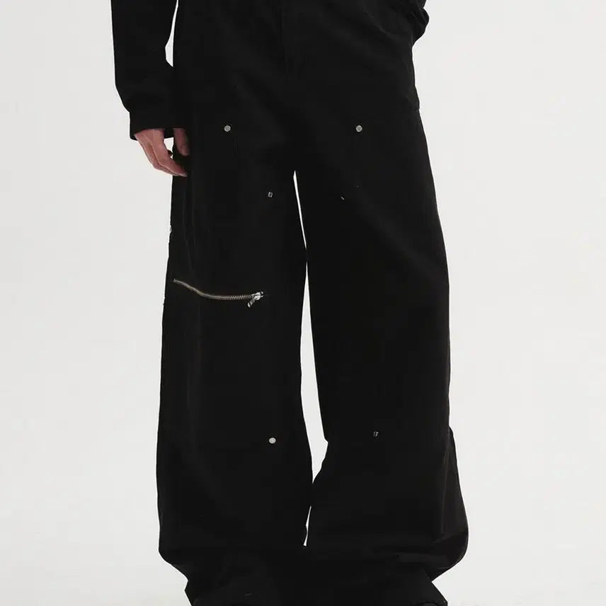 [BUNJANG] DNSR Carpenter Pants Black M & L / DNSR 카펜터 팬츠 바지 블랙 M & L