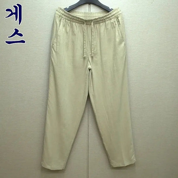 [BUNJANG] GUE$$ Linen Blend String Banding Span Pants (32) / 0740-게스(32)춘하춘추 남성 린넨 스트링 밴딩 스판 바지/바이셀