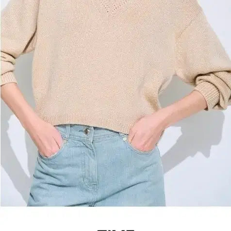 [BUNJANG] Time Crop Knit / 타임 크롭니트