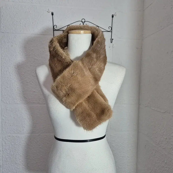[BUNJANG] Full Mink Muffler Brown / 통밍크 머플러 브라운