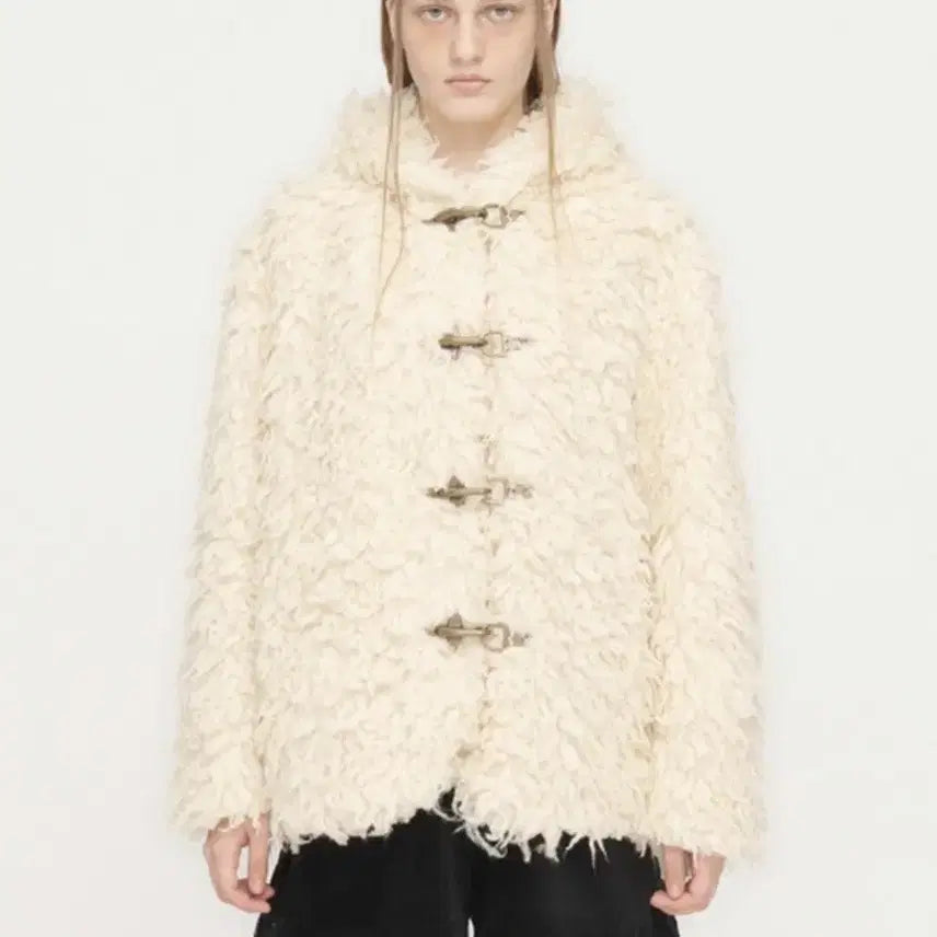 [BUNJANG] TheOpen Product Shearing Hood Duffle Jacket / 더오픈프로덕트 (오픈yy) 시어링 후드 더플 자켓