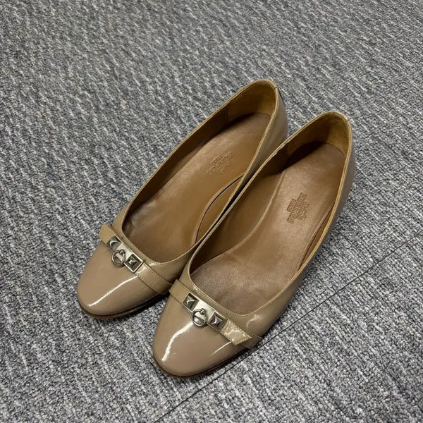 [BUNJANG] Hermes Enamel Flat Shoes / 에르메스 애나멜 플랫슈즈