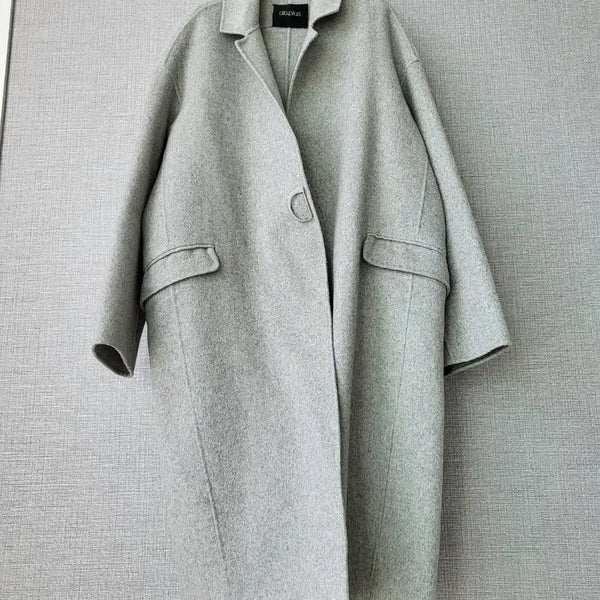 [BUNJANG] ab.plus Wool Blend Grey Long Coat / ab.plus 모함유  그레이 롱코트