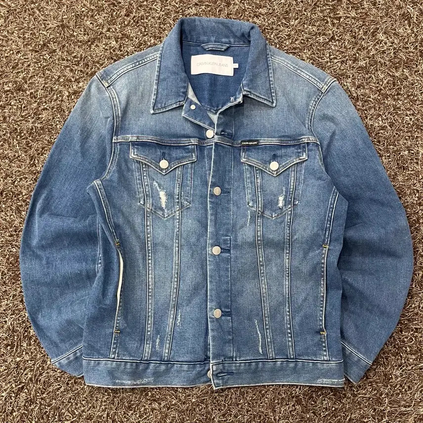 [BUNJANG] Calvin Klein Denim Trucker Jacket / M 캘빈클라인 데님 트러커 자켓
