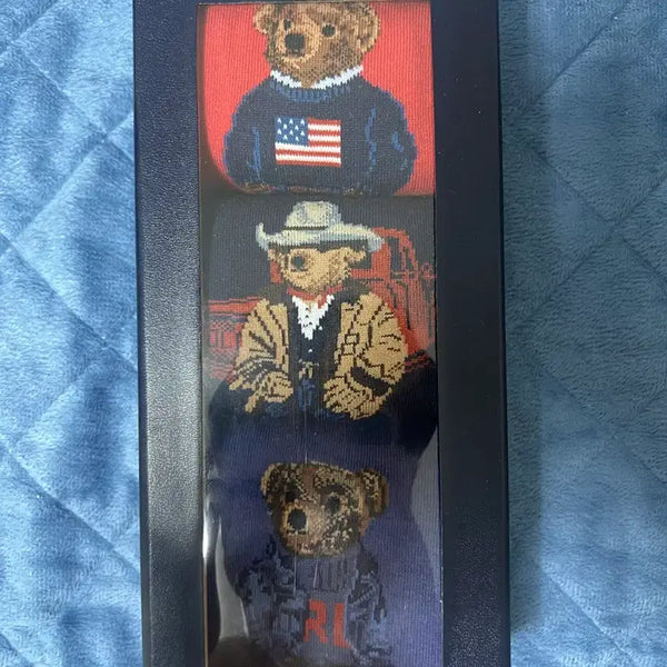 [BUNJANG] Polo Ralph Lauren Bear Socks 3-Pack Set / 폴로 랄프로렌 베어 양말 3종 세트
