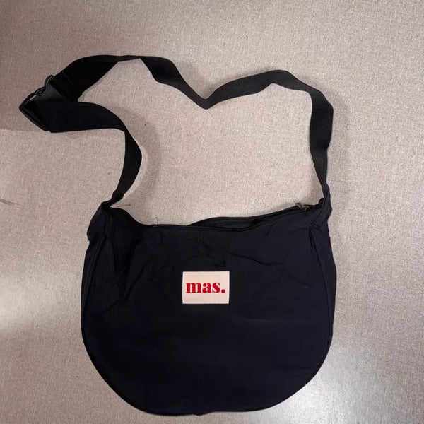 [BUNJANG] mas. Logo Shoulder Bag Black / mas. 숄더백 블랙