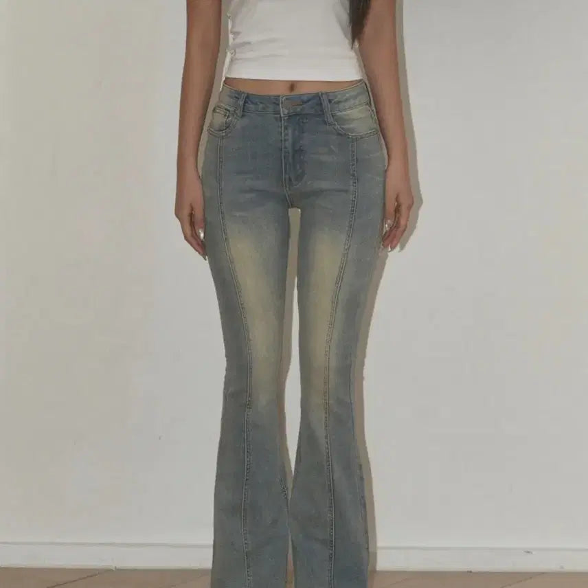 [BUNJANG] Washed Bootcut Jeans (Blue) / 카키포인트 워시드 부츠컷 팬츠 Washed Bootcut Jeans (blue)