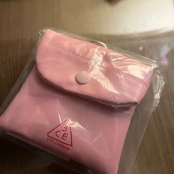 [BUNJANG] 3CE Button Leather Pouch / 3ce 버튼 가죽 파우치