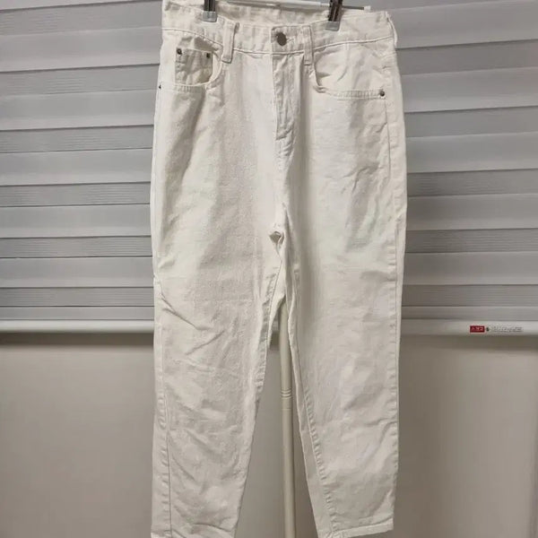 [BUNJANG] White Cotton Pants (Size S) / 화이트 코튼 팬츠