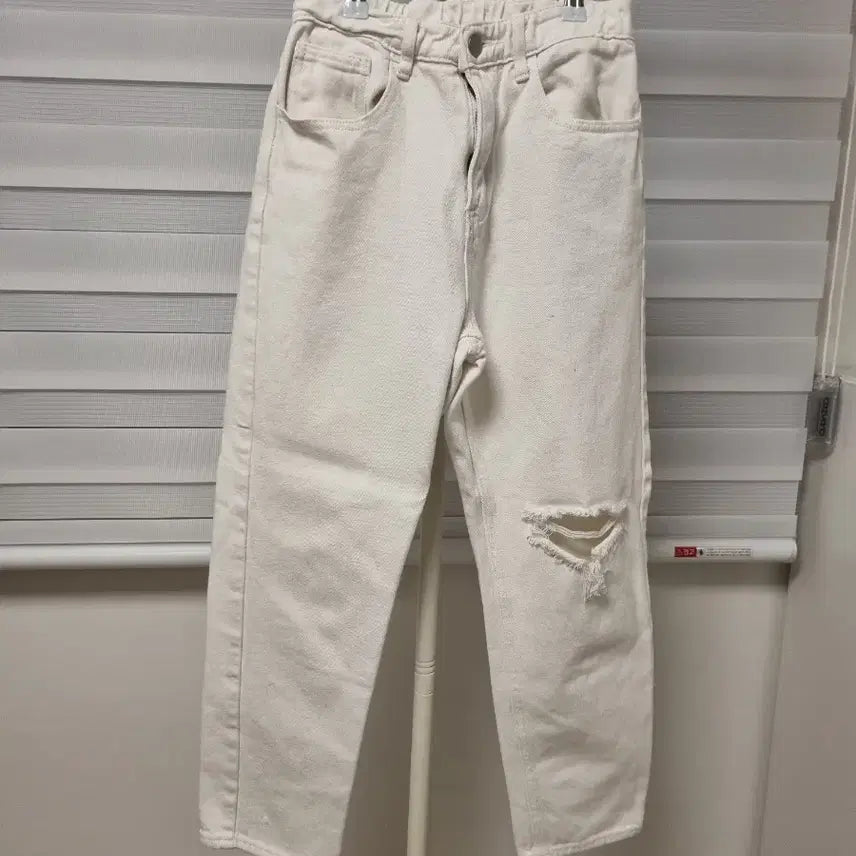 [BUNJANG] Ivory Denim Pants (Size S) / 화이트 팬츠 S