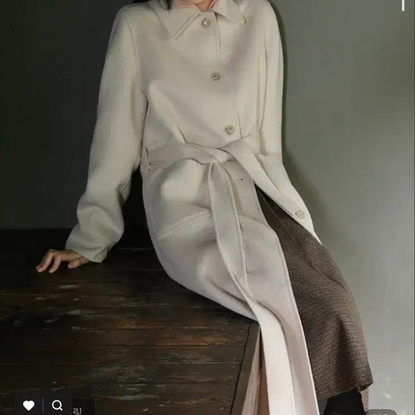 [BUNJANG] SISTINA Wool Single Handmade Long Coat / 시스티나 울 싱글 핸드메이드 롱코트