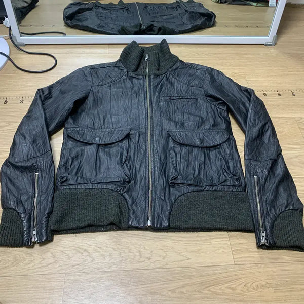 [BUNJANG] Roberto Massini Real Horsehide Leather Jacket / L)ROBERTO MASSINI 리얼 말가죽 하이시보리 레더 자켓 (95-100)