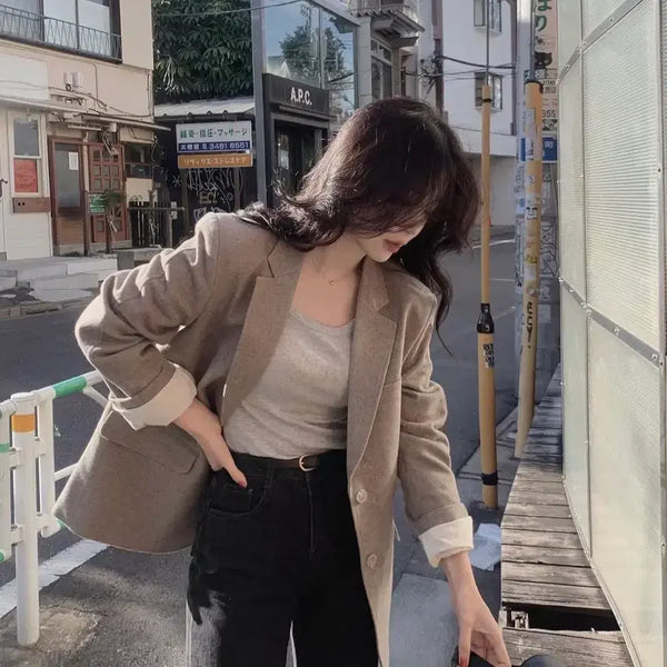 [BUNJANG] Slowand Molten Premium Wool Jacket Mix Grey / 슬로우앤드 몰튼 프리미엄 울자켓 믹스그레이