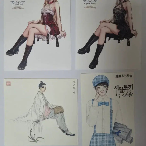 [BUNJANG] Oriental Vintage Character Stickers Set / 동양풍,빈티지,인물 인스