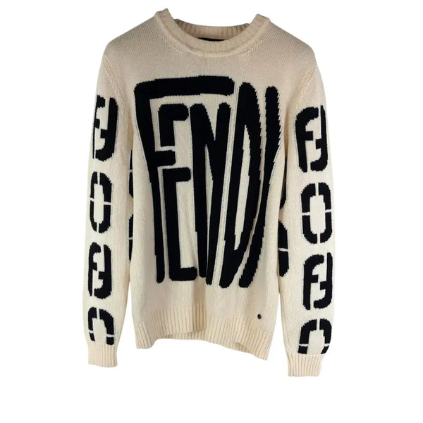 [BUNJANG] Fendi Embroidered Logo Knit 46 / 46 95펜디 자수 로고 니트