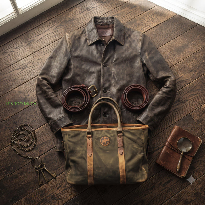 [BUNJANG] Men's Vintage Leather Jacket / 2023 가죽자켓 남자빈티지가죽자켓 레더자켓 빈티지가죽코트 가죽점퍼