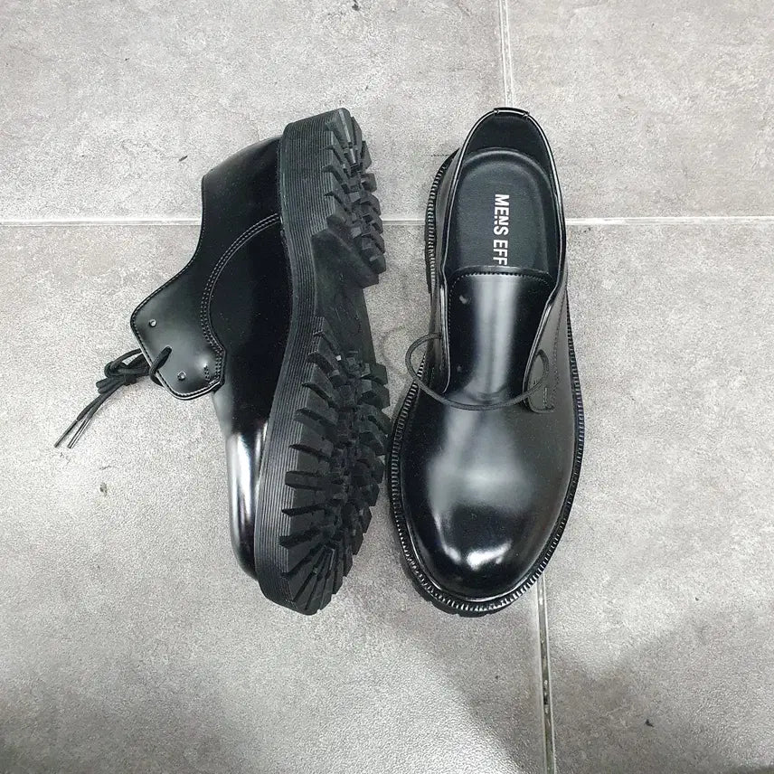 [BUNJANG] Men's Effect Black Height-Increasing Derby Shoes / 5 맨즈이펙트 남성 블랙 키높이 깔끔 쉐입 더비슈즈 구두