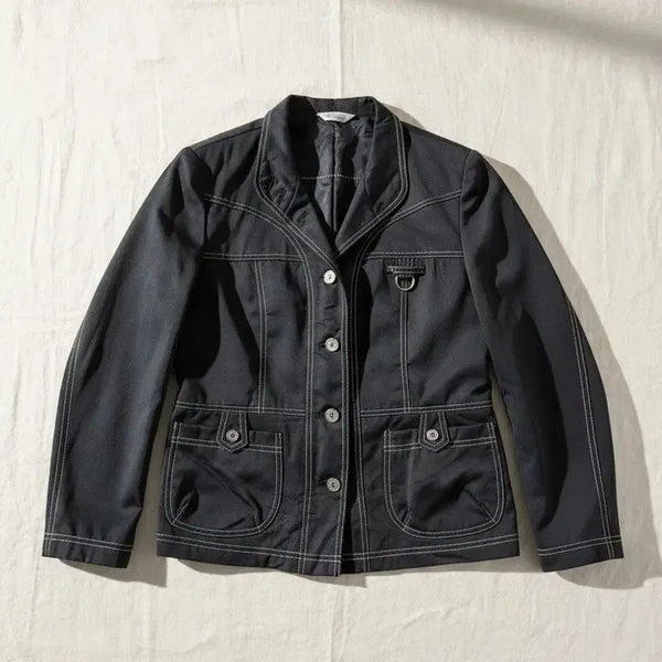 [BUNJANG] Stitch Black Jacket / [JPN] 스티치 블랙 자켓