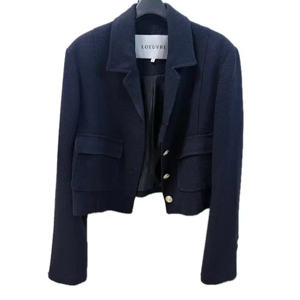[BUNJANG] L'Euvre Tweed Jacket Navy / 루에브르 트위드 자켓
