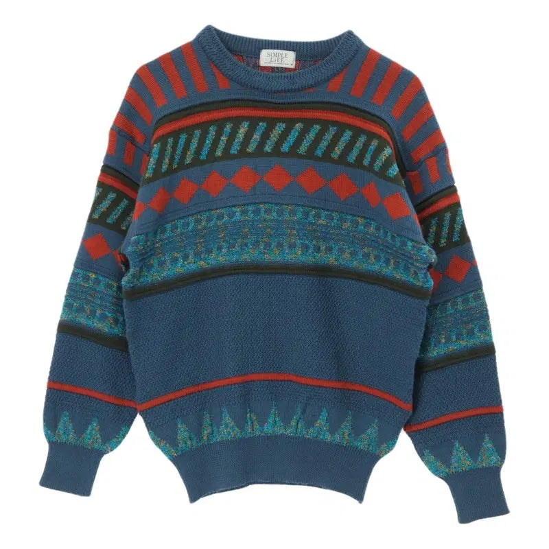 [BUNJANG] SIMPLE LIFE Men's Wool Blend Knit / SIMPLE LIFE 맨 울 혼방 니트 (가슴단면 53cm)