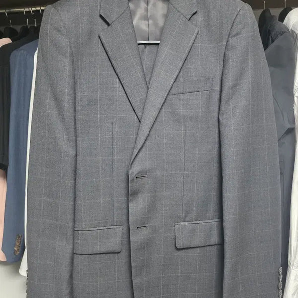 [BUNJANG] ANDZ Grey Check Pattern Suit Jacket / 앤드지 정장 재킷 그레이 체크