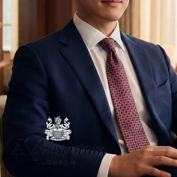 [BUNJANG] Aquascutum Circle Jacquard Pattern Silk Blend Necktie / 아쿠아스큐텀 서클 자카드 패턴 넥타이 8.7cm S~A+등급 E2243