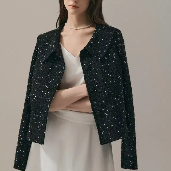 [BUNJANG] MINE Wool Glitter Tweed Jacket (Size 66) / (새상품)MINE 울 글리터 트위드 자켓 66 한섬마인