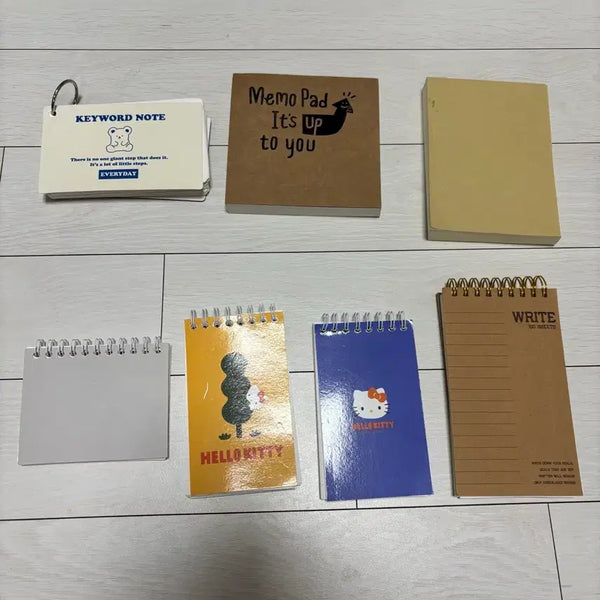 [BUNJANG] Memo Notebooks and Wirebound Notebooks Set (7 pcs) / (새상품) 메모노트 유선노트 7개 일괄