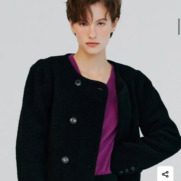[BUNJANG] Boka Baka Boucle Double Breasted Jacket / 보카바카 부클 자켓(정가 329,000원)