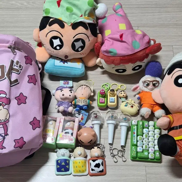 [BUNJANG] Crayon Shin-chan Bag Charm & Plush Bundle Set / 짱구는 못말려 가방 인형 잡화 키링 일괄 판매합니다!