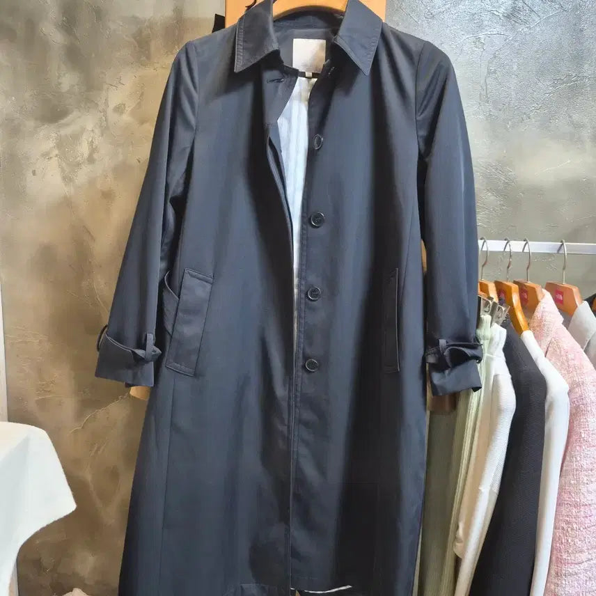 [BUNJANG] Black Navy Trench Coat / 블랙네이비 트렌치 코트