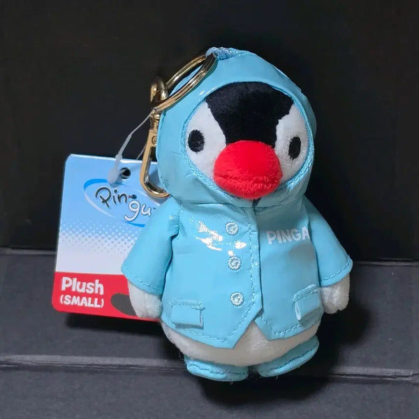 [BUNJANG] Pingoo Pingu Raincoat Pouch Charm Doll Keychain / 핑가 우비 가방고리 인형 키링 (핑구)